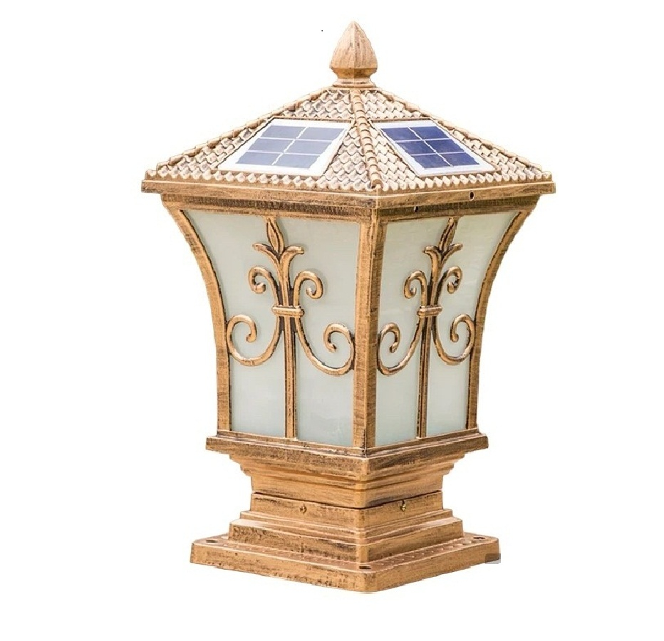 Đèn Trụ Cổng Năng Lượng Mặt Trời TSG3107B (25x43cm)