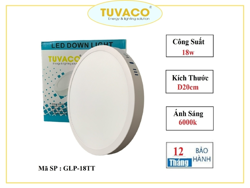 Mua đèn LED ốp trần nổi tròn uy tín tại Tuvaco
