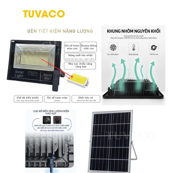 Đèn năng lượng mặt trời 100w