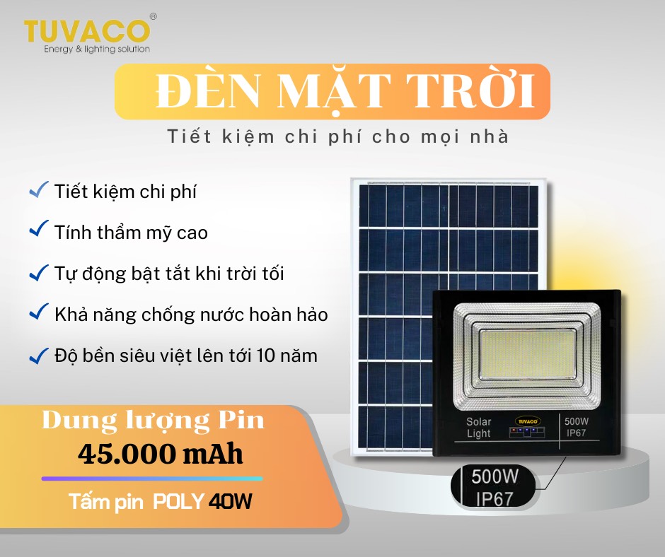 kích thước tấm pin năng lượng mặt trời 500W
