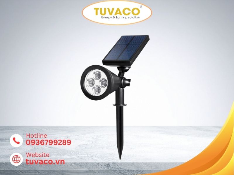 Đèn Cắm Cỏ Năng Lượng Mặt Trời Ánh Sáng Trắng, Vàng