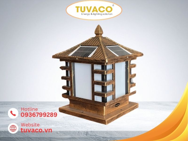 Đèn Trụ Cổng Năng Lượng Mặt Trời 30x30cm TSG3006