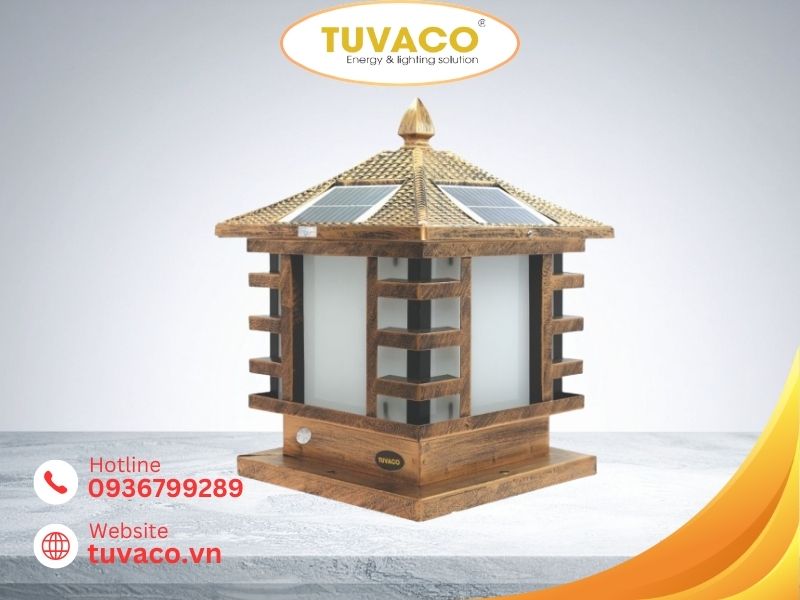 Đèn Trụ Cổng Năng Lượng Mặt Trời 30x30 TUVACO