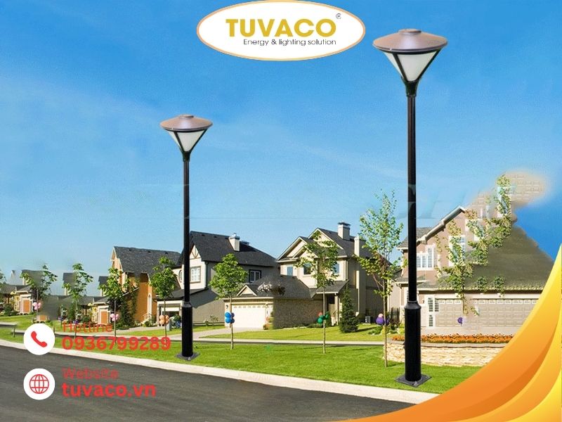 Đèn Trụ Sân Vườn Năng Lượng Mặt Trời TUVACO