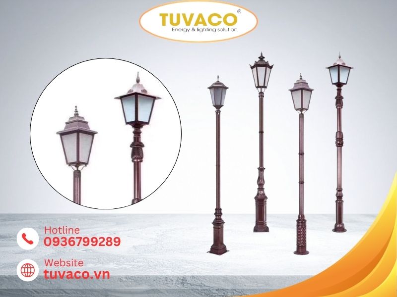 Các Mẫu Đèn Trụ Sân Vườn Năng Lượng Mặt Trời Chính Hãng TUVACO