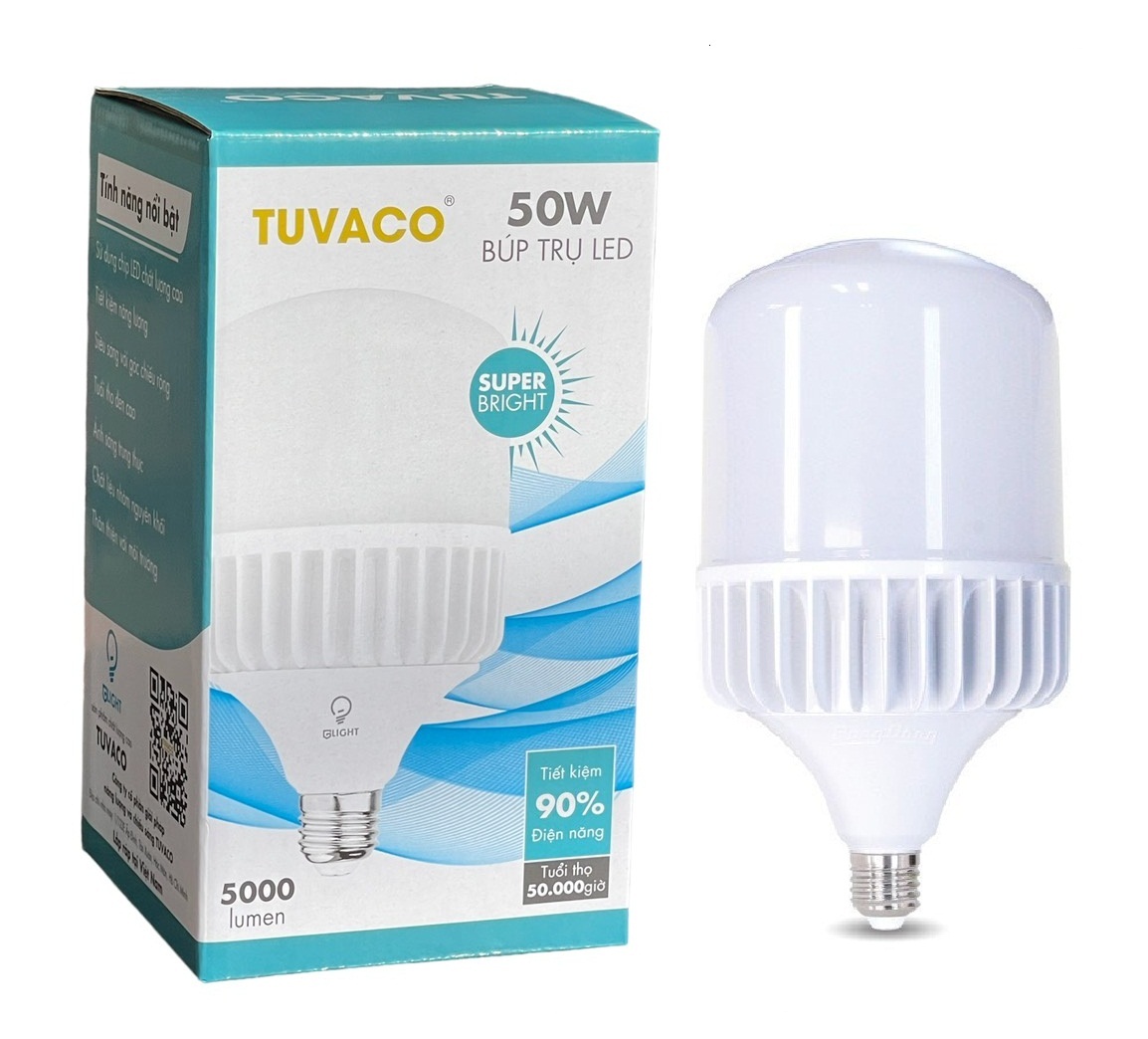 ĐÈN BÚP TRỤ NHÔM 50W TUVACO