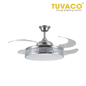 QUẠT TRẦN TRANG TRÍ LIỀN ĐÈN TUVACO C600A9-08