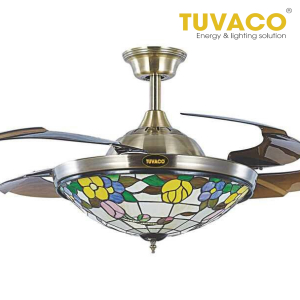 QUẠT TRẦN TRANG TRÍ ĐÈN CAO CẤP TUVACO C600L1-01