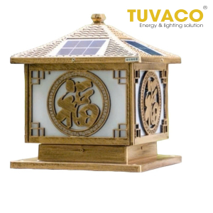 Đèn Trụ Cổng Chữ Phúc Năng Lượng Mặt Trời 40cm TSG-N3101Vc