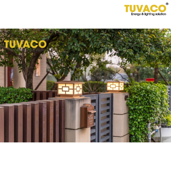 Đèn Trụ Cổng Năng Lượng Mặt Trời TSG-NV3020B (25cm)