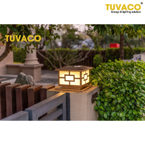 Đèn Trụ Cổng Năng Lượng Mặt Trời TSG-NV3020B (25cm)