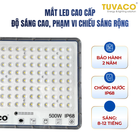 ĐÈN PHA NĂNG LƯỢNG MẶT TRỜI TX 500W TUVACO