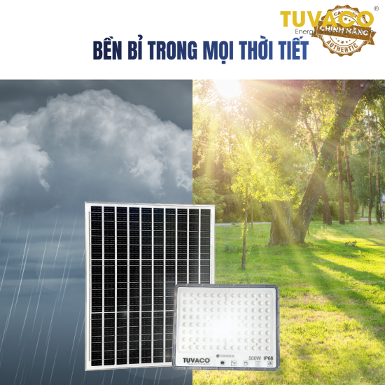 ĐÈN PHA NĂNG LƯỢNG MẶT TRỜI TX 500W TUVACO