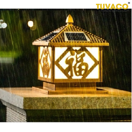 Đèn Trụ Cổng Năng Lượng Mặt Trời 30x30cm Tsg3100