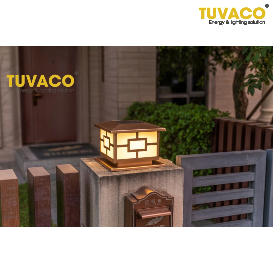 Đèn Trụ Cổng Năng Lượng Mặt Trời TSG-NV3020B (25cm)