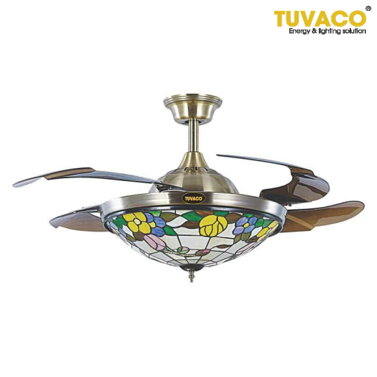 QUẠT TRẦN TRANG TRÍ ĐÈN CAO CẤP TUVACO C600L1-01