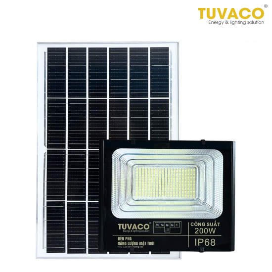 ĐÈN PHA NĂNG LƯỢNG MẶT TRỜI 200W TUVACO 