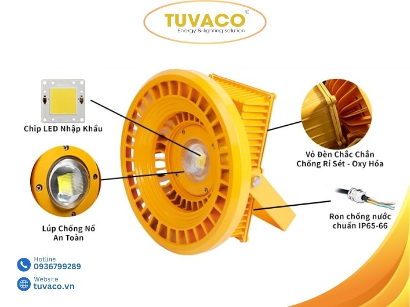 Cấu Tạo Đèn Led Chống Cháy Nổ