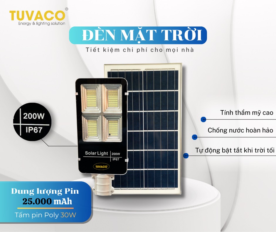 Tính năng nổi bật của đèn đường năng lượng mặt trời