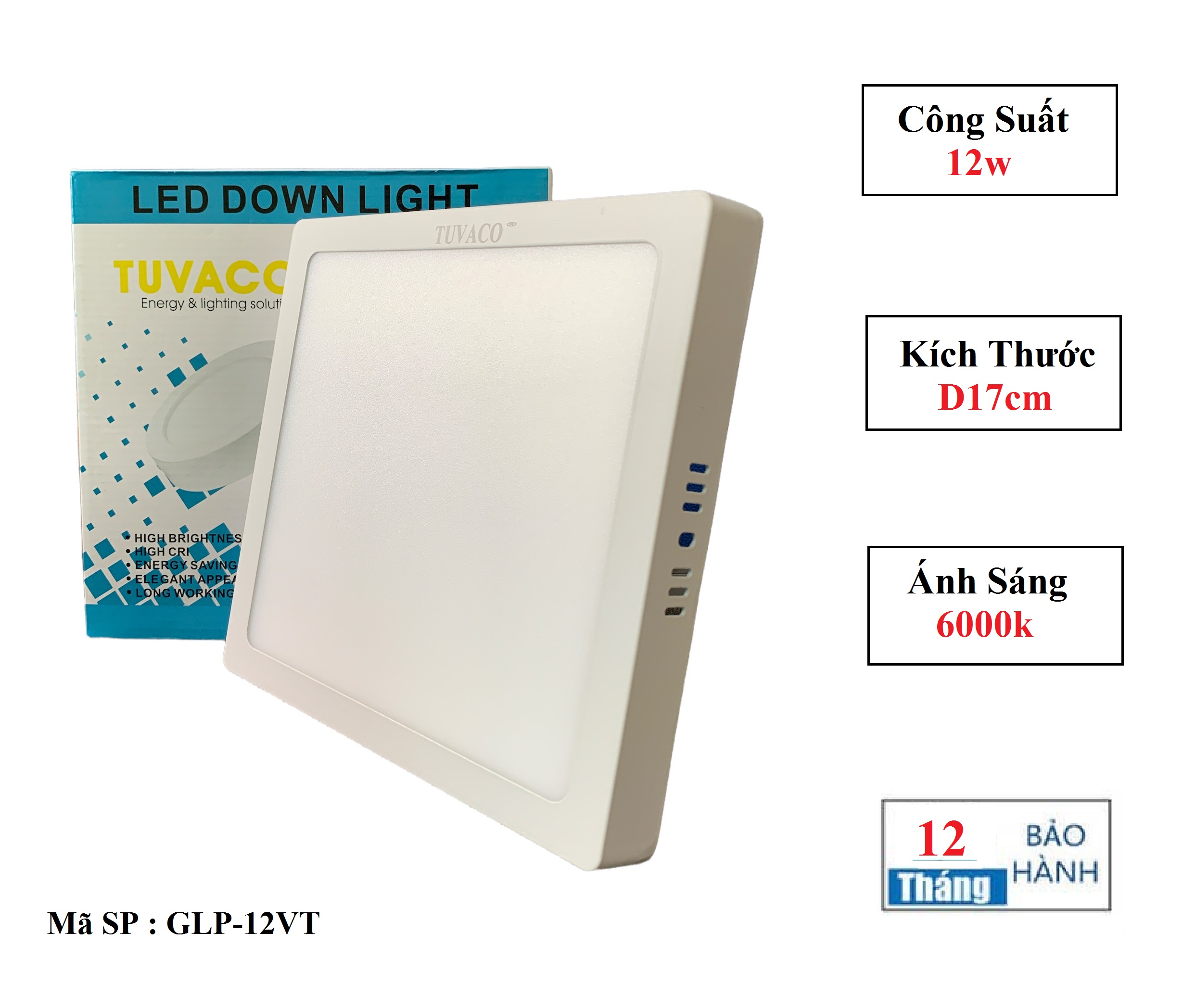đèn ốp trần 12w