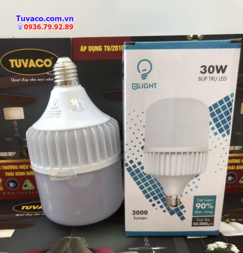 Búp Trụ Nhôm Nguyên Khối 30w