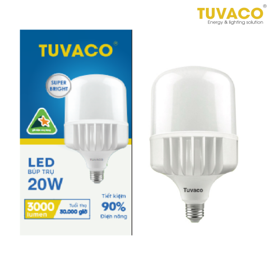 ĐÈN LED BÚP TRỤ NHÔM CAO CẤP 20W