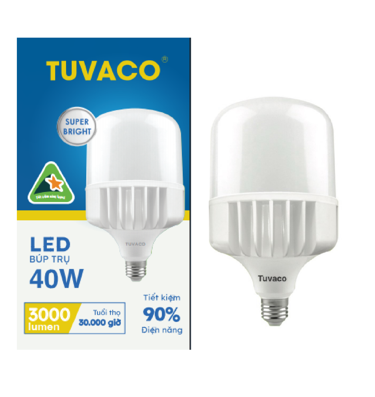 ĐÈN LED BÚP TRỤ NHÔM CAO CẤP 40W