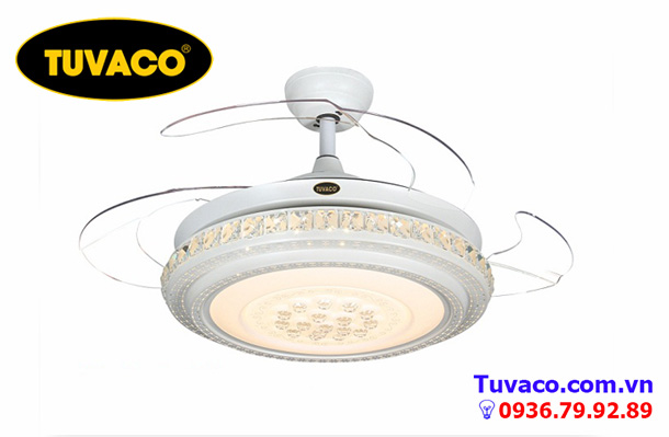 QUẠT TRẦN TRANG TRÍ TRẮNG TUVACO C600D1-05