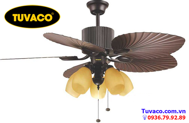 QUẠT TRẦN HÌNH LÁ 5 BÓNG TUVACO F697-07