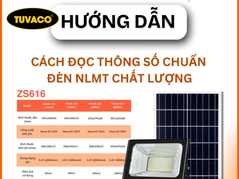 Cách Đọc Các Thông Số Trên Đèn Năng Lượng Mặt Trời