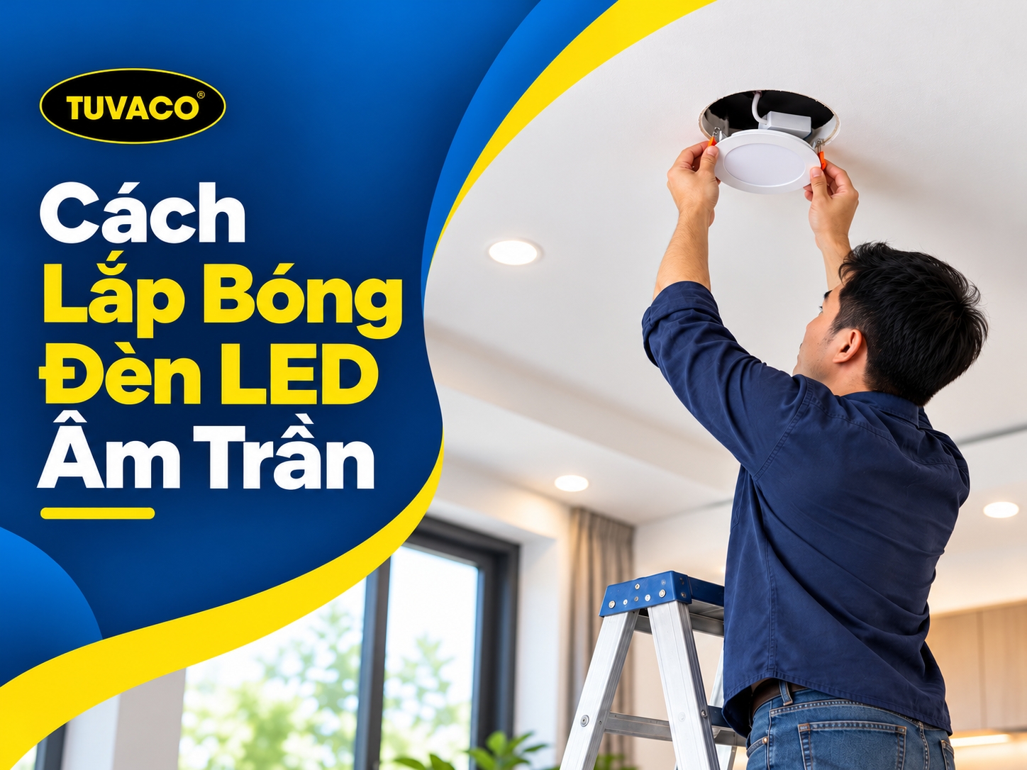 Cách Lắp Bóng Đèn LED Âm Trần Đơn Giản, Chi Tiết Từng Bước