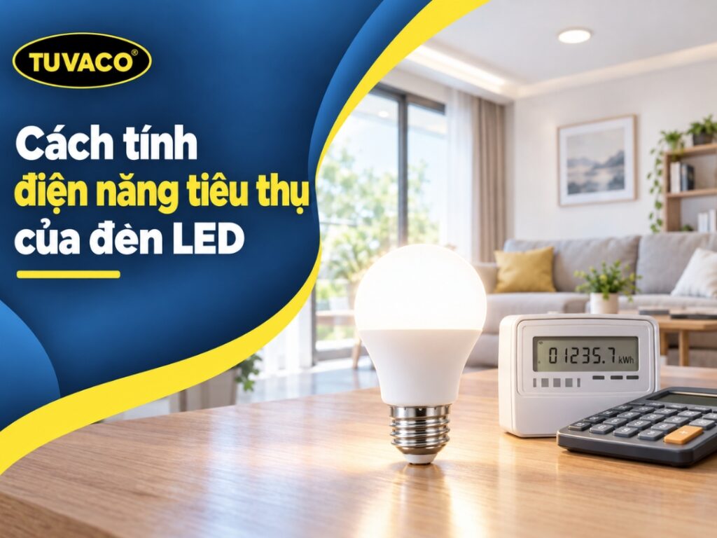 Cách tính điện năng tiêu thụ của đèn LED và tiền điện mỗi tháng