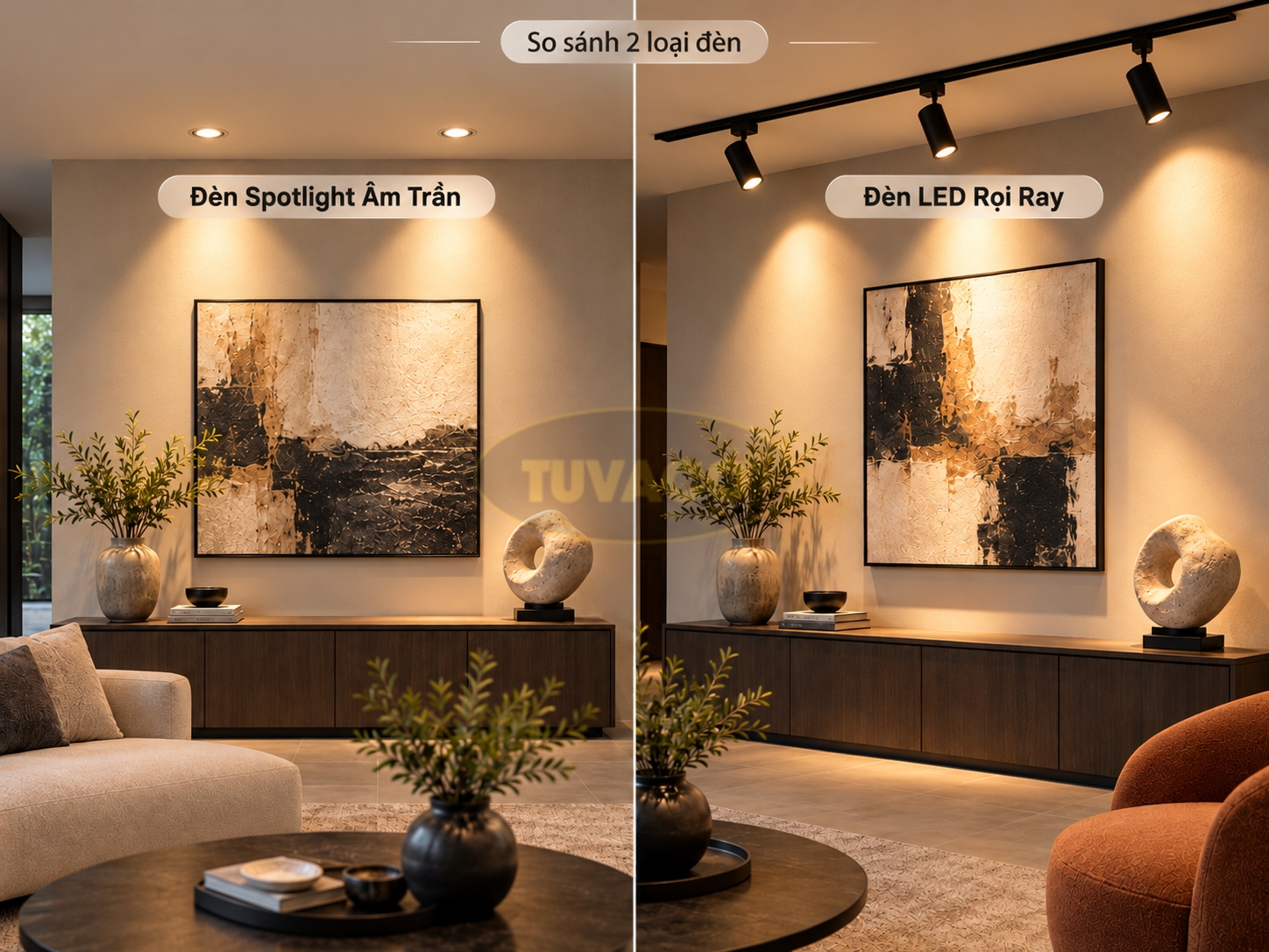 Đèn Spotlight Âm Trần Và Đèn LED Rọi Ray
