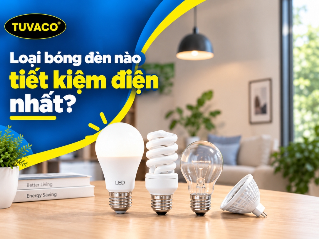 Loại bóng đèn nào tiết kiệm điện nhất? So sánh LED, compact và sợi đốt