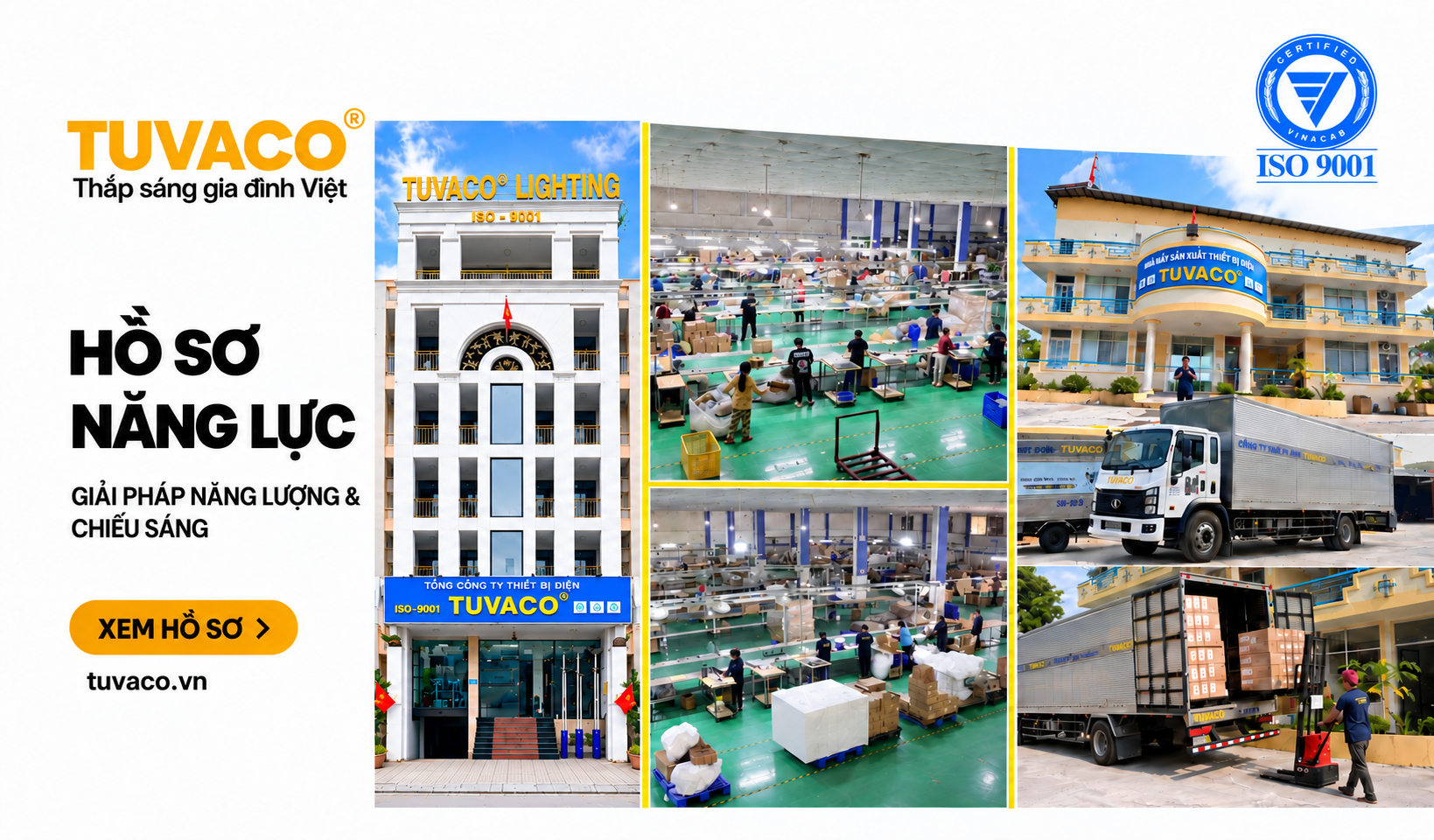 Hồ sơ năng lực TUVACO – trụ sở, nhà máy, xưởng sản xuất